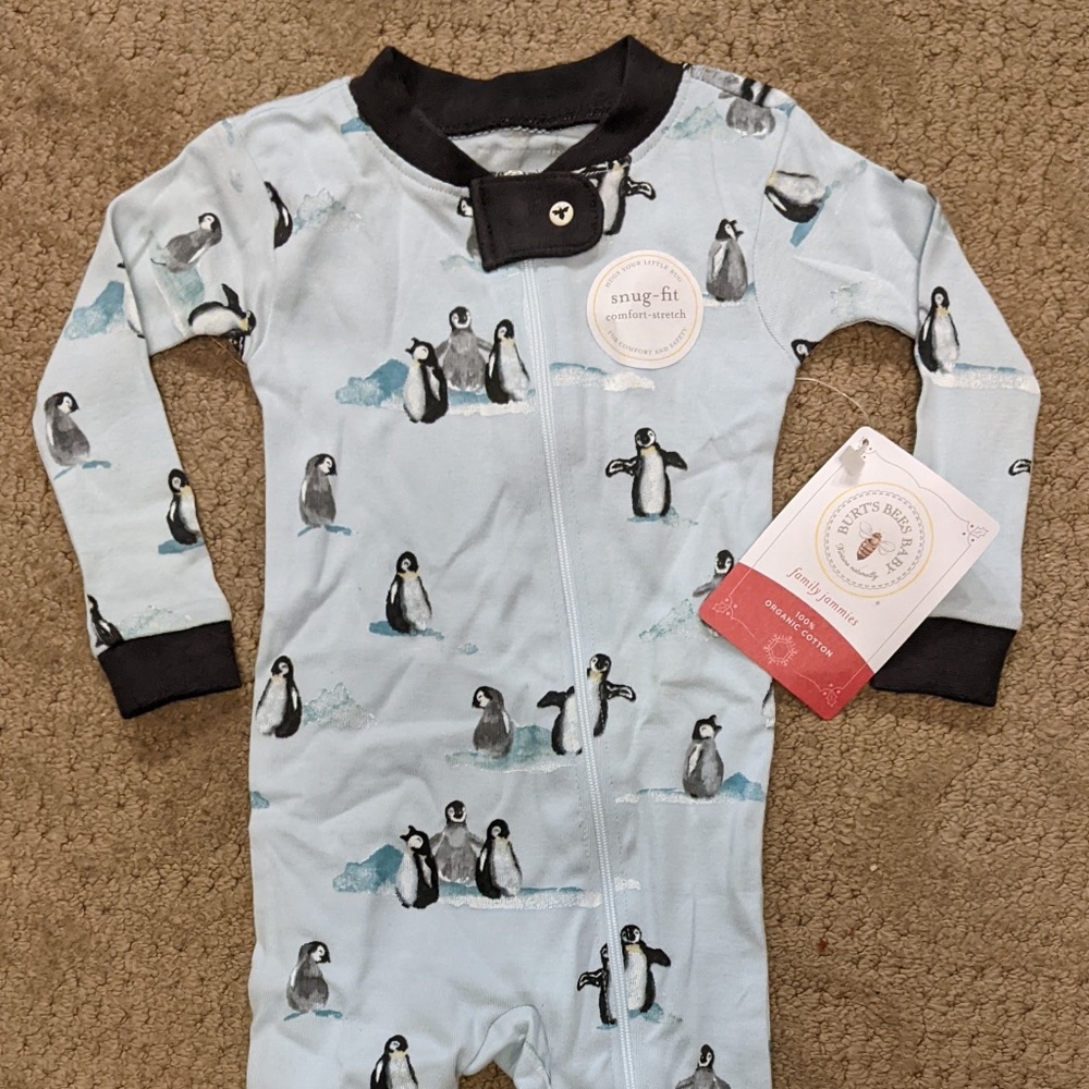Burt's Bees Baby penguin footie